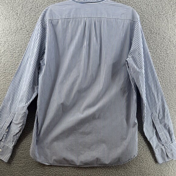 J.Crew Mens Slim Stretch Shirt Blue & White Striped Button-Down Size Large - Picture 2 of 5